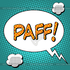 Paff word comic style - vector clip art