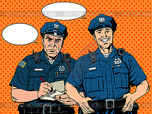 Bad good COP police - vector clipart