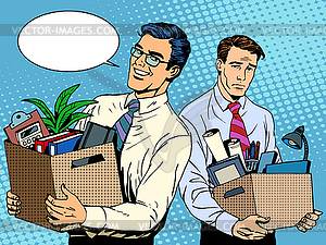 Job dismissal and employment - vector EPS clipart