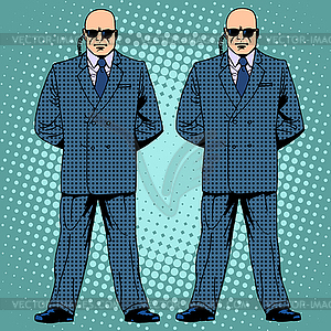 Bodyguards secret service - stock vector clipart