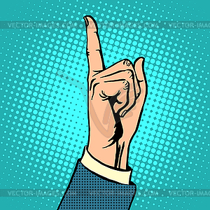 Attention gesture thumbs up - vector clipart