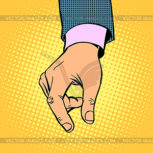 Take contribution gesture hand business concept - vector image