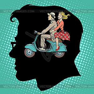 Jealousy love male female - vector clipart