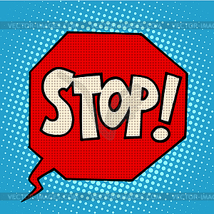 Stop sign warning symbol - vector clipart