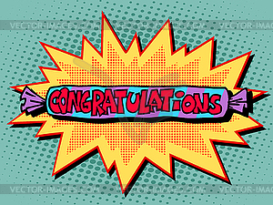 Congratulations candy sweets - vector clipart