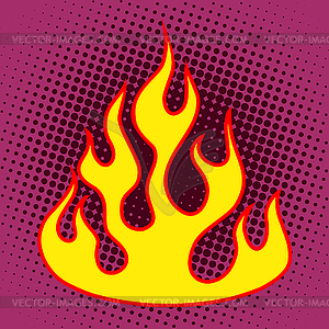 Flame retro silhouette - vector clipart