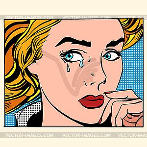 crying woman clipart face