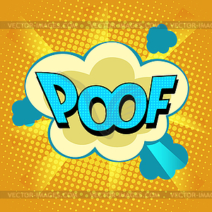 Poof comic bubble retro text - vector clipart