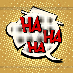 Comic bubble head laughter ha - vector EPS clipart