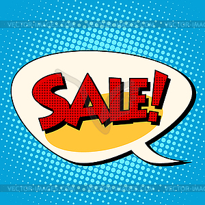 Sale comic book bubble - vector clipart