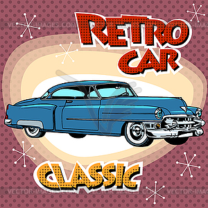 Classic retro car - vector image