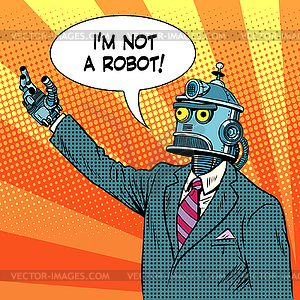 Robot leader politician - vector clip art