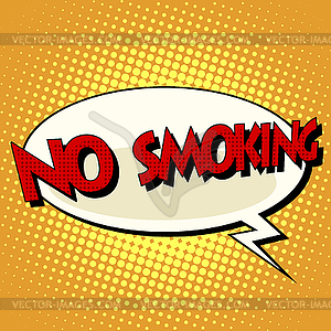 Не курить комиксов текст пузырь - изображение в векторном виде