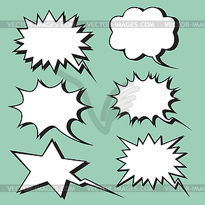 Explosion expression comic bubble retro style - vector image