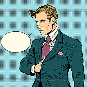 Strong man businessman leader - vector clip art