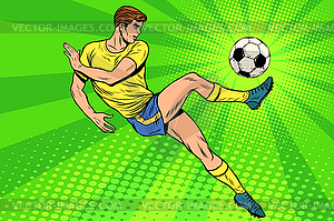 Football has soccer ball summer sports games - vector clip art