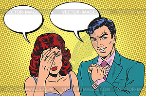 Difficult dialogue headache - vector clipart