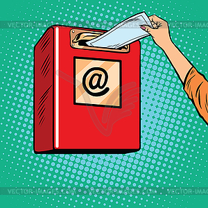 Sending paper letters Inbox - vector clipart / vector image