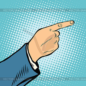 Gesture Index finger direction - stock vector clipart