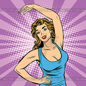 Gymnastics girl fitness sport yoga - vector clipart