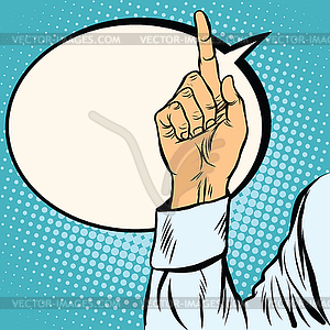 One index finger up gesture - vector clipart / vector image