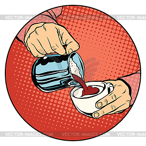 Coffee laced with heart-shaped - vector clipart