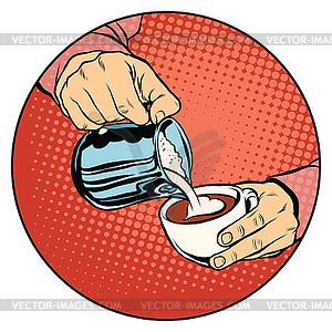 Coffee laced with heart-shaped - vector image