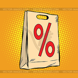 Package discount percent sale - vector image