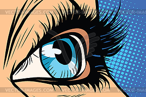 Blue woman eye - vector clipart / vector image