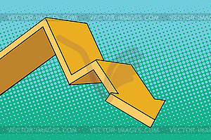 Chart arrow course - vector clipart