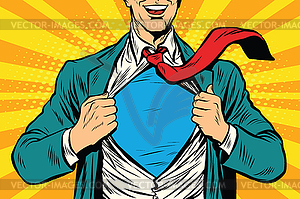 Super hero male businessman - vector image