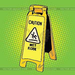 Caution wet floor sign - vector image