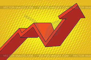 Up arrow chart sales - vector clipart