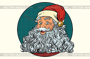 Classic Santa Claus with white beard - vector image