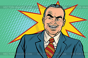 Evil boss laughs - vector clipart / vector image