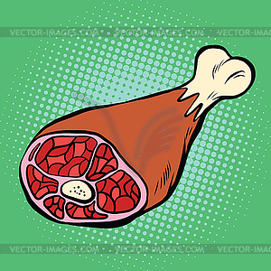 Leg meat, smoked delicacies - vector image