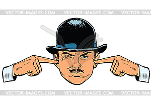 Retro European sleuth spy or detective - vector image