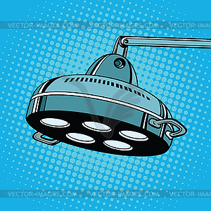 Surgical lamp in operation room - vector clipart