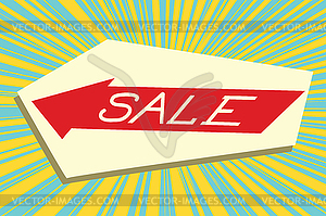 Sign pointer sale - vector image