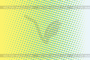 Абстрактный желто-зеленый градиент поп-арт ретро - рисунок в векторе