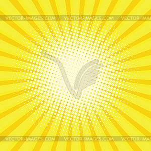 Yellow colored back pop art style background - color vector clipart