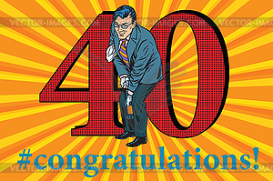 Congratulations 40 anniversary event celebration - vector clipart / vector image