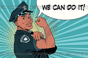 Black COP we can do it - vector clipart