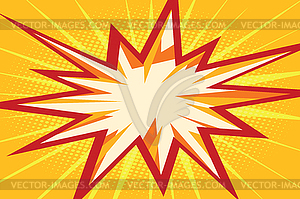 Comic flash in form of multipath stars - vector image