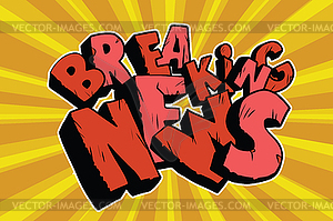 Breaking News old inscription - vector EPS clipart