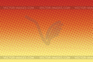 Red yellow pop art halftone background - vector clipart