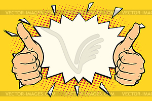 Thumb up like - vector clipart