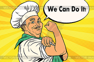 Cook gesture we can do it - vector clipart