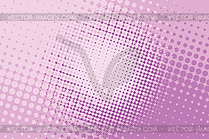 Pink halftone pop art background - vector image