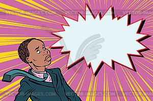 Surprised man businessman pop art - vector image